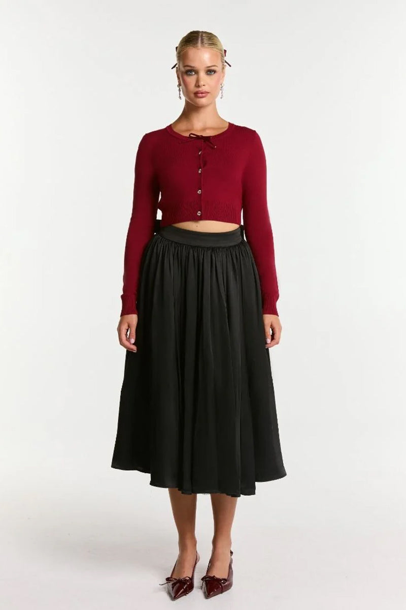 AUDRINA CARDIGAN IN RED