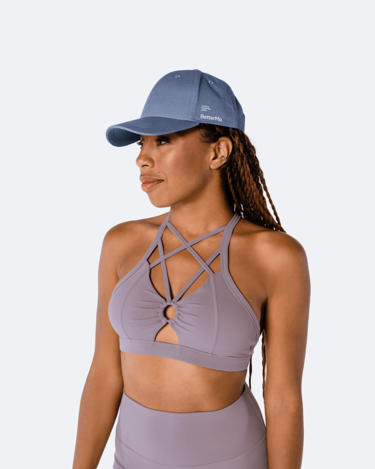 Casquette ajustable bleu iris