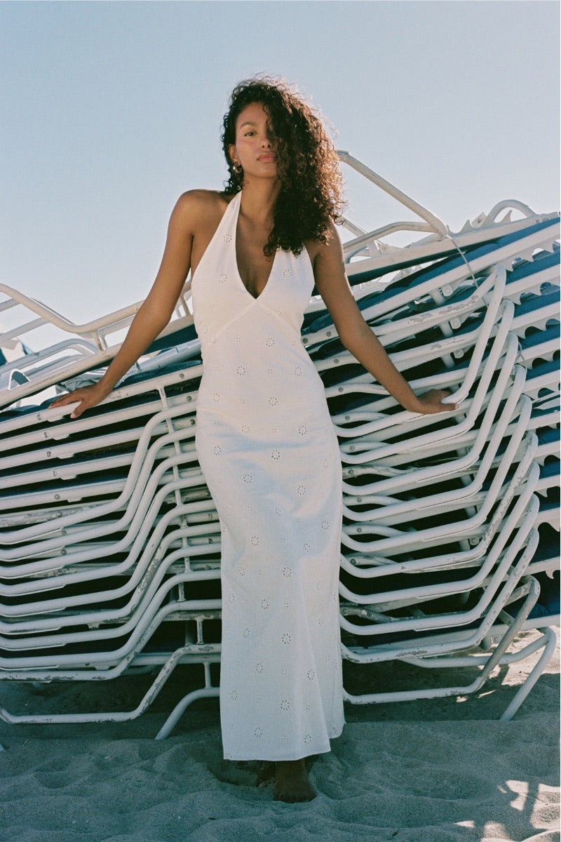 TURIN DRESS IN OFF WHITE