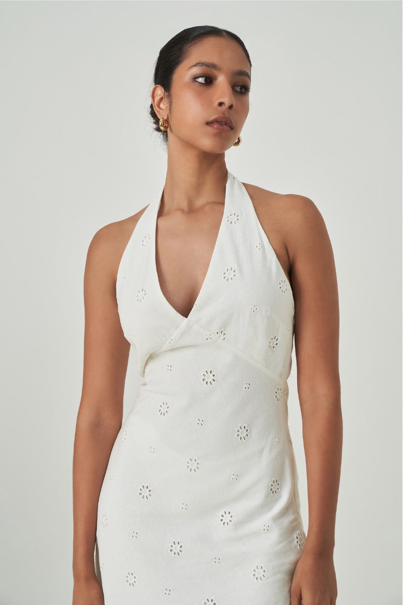 TURIN DRESS IN OFF WHITE