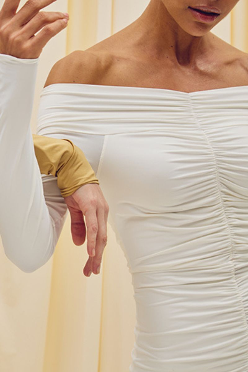 TREASURE DRESS IN OFF WHITE