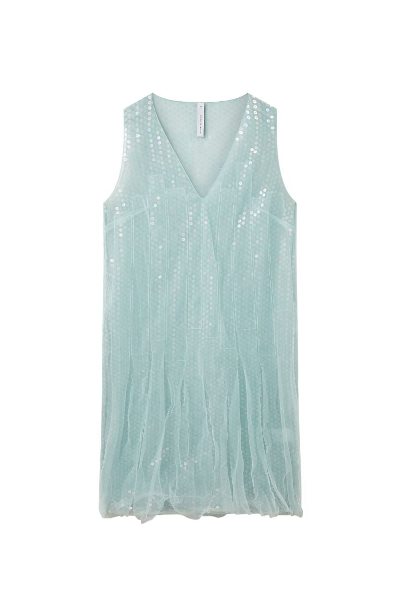PINA TULLE DRESS IN BLUE MIX