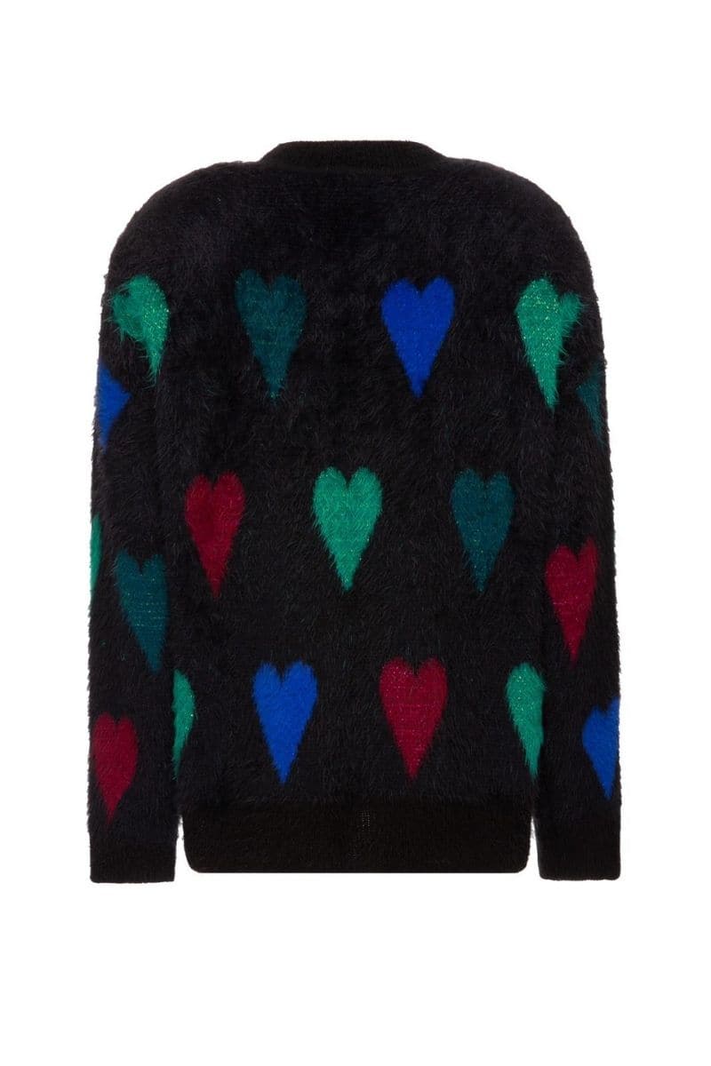 VALENTINES MULTICOLOR HEART SWEATER