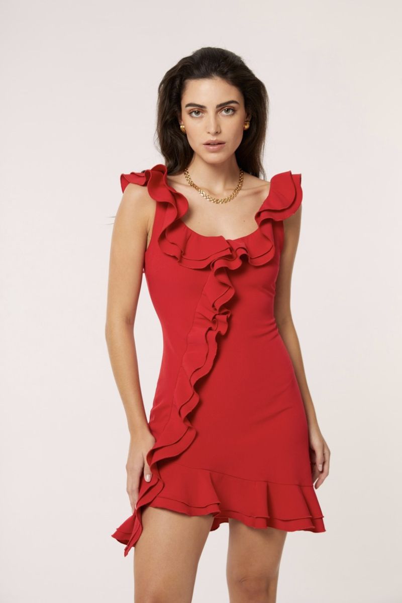 PENELOPE DRESS IN RED