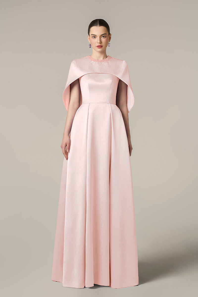 SILK TAFFETA DRESS IN PINK