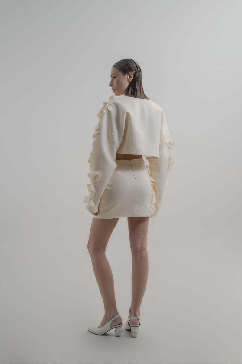 MILKY FLORAL BOLERO