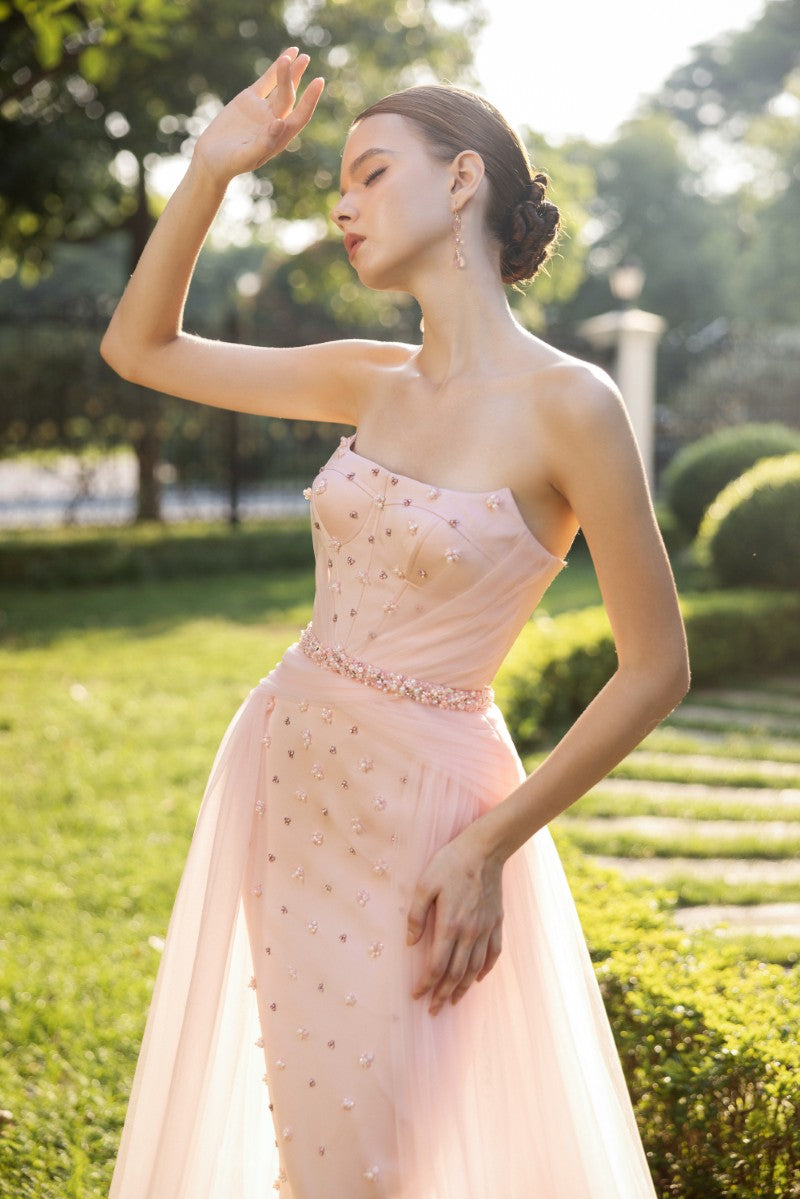 VALÉRIE SILK AND TULLE GOWN