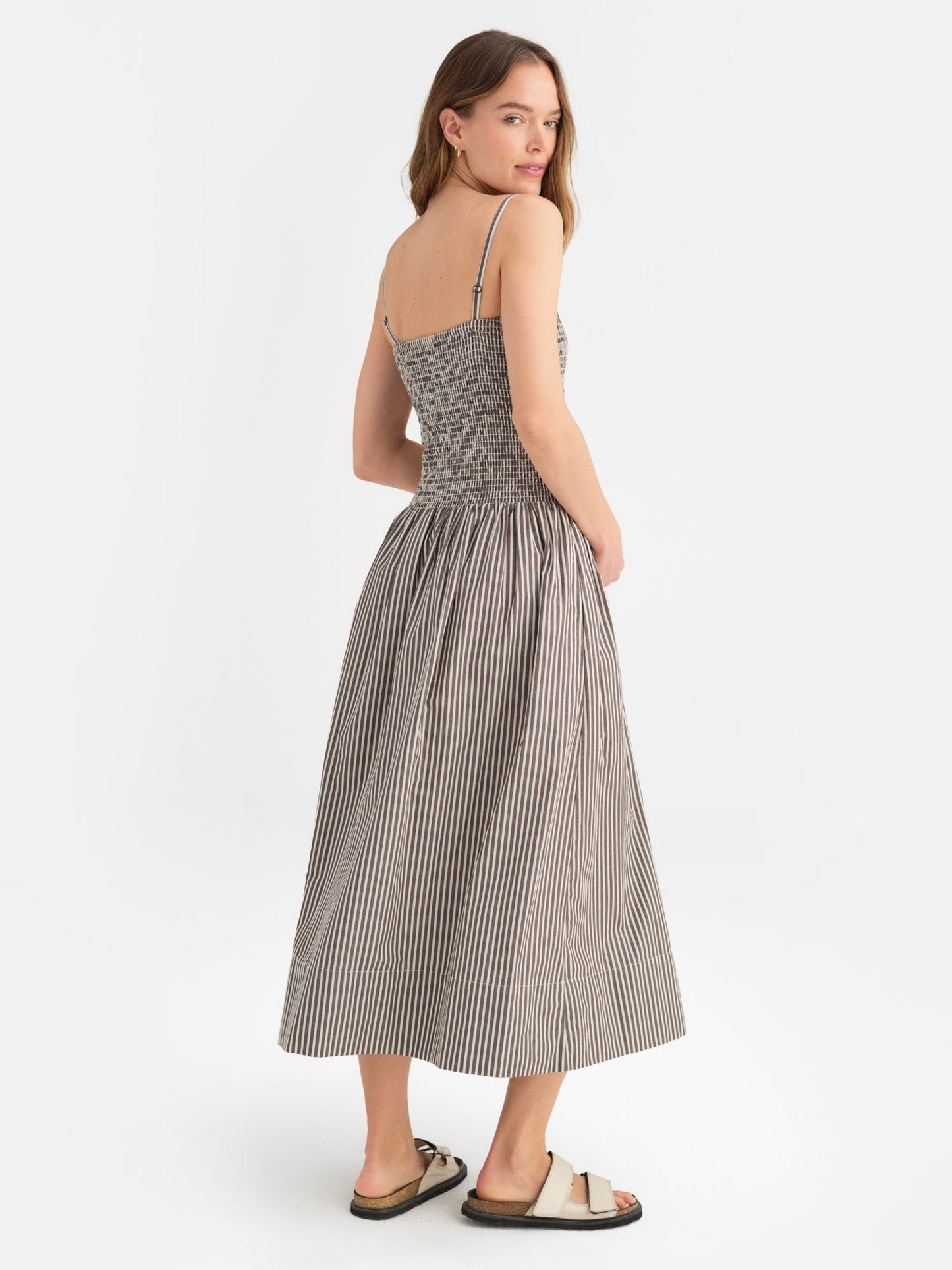 Organic Poplin Smocked Dress