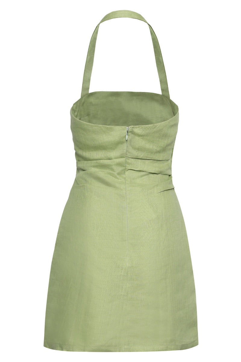 LUCIA DRESS IN SAGE GREEN