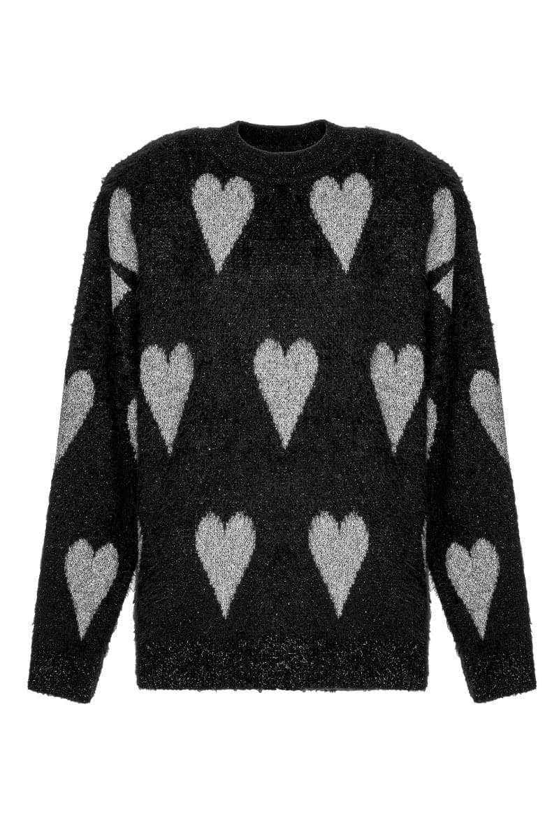 VALENTINES SILVER HEART SWEATER