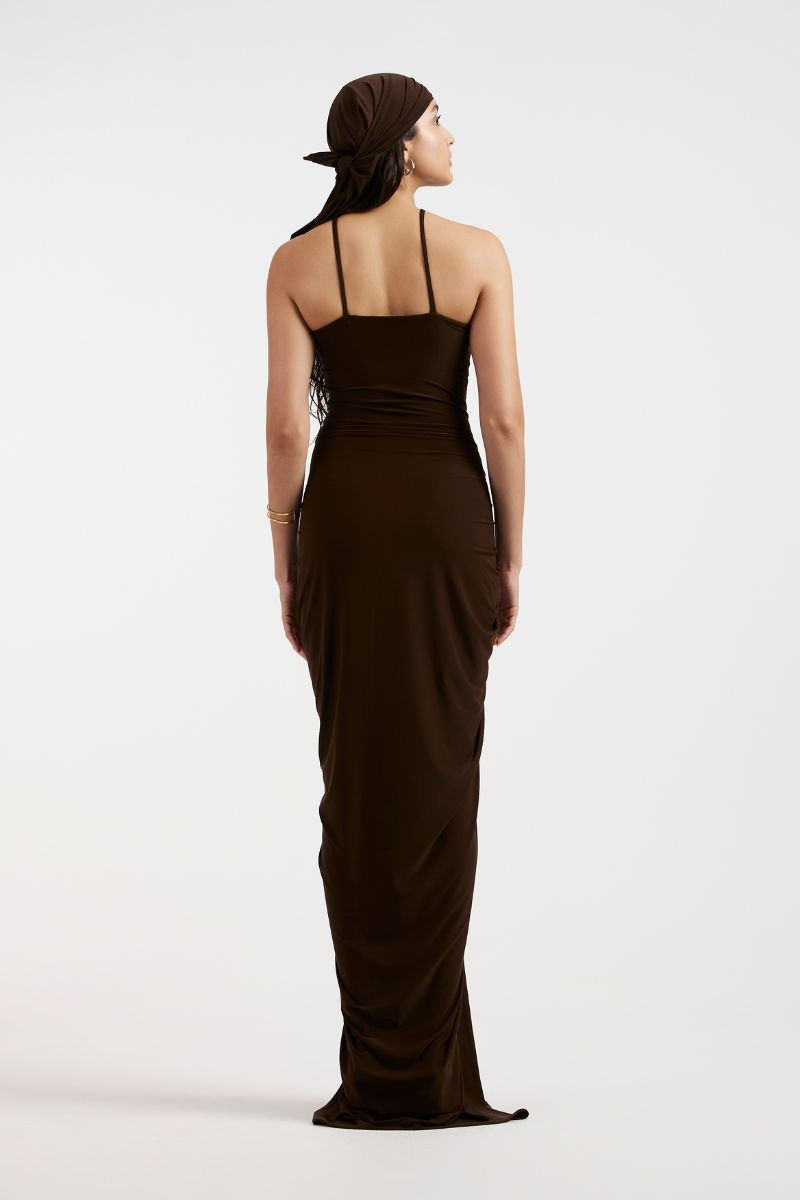 LIORA DRAPED MAXI DRESS