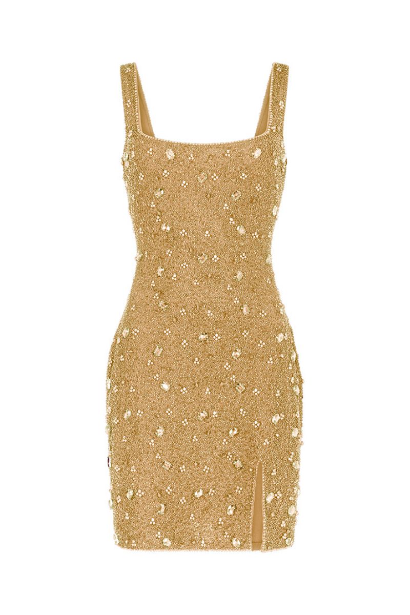 KERRI MINI DRESS IN GOLD