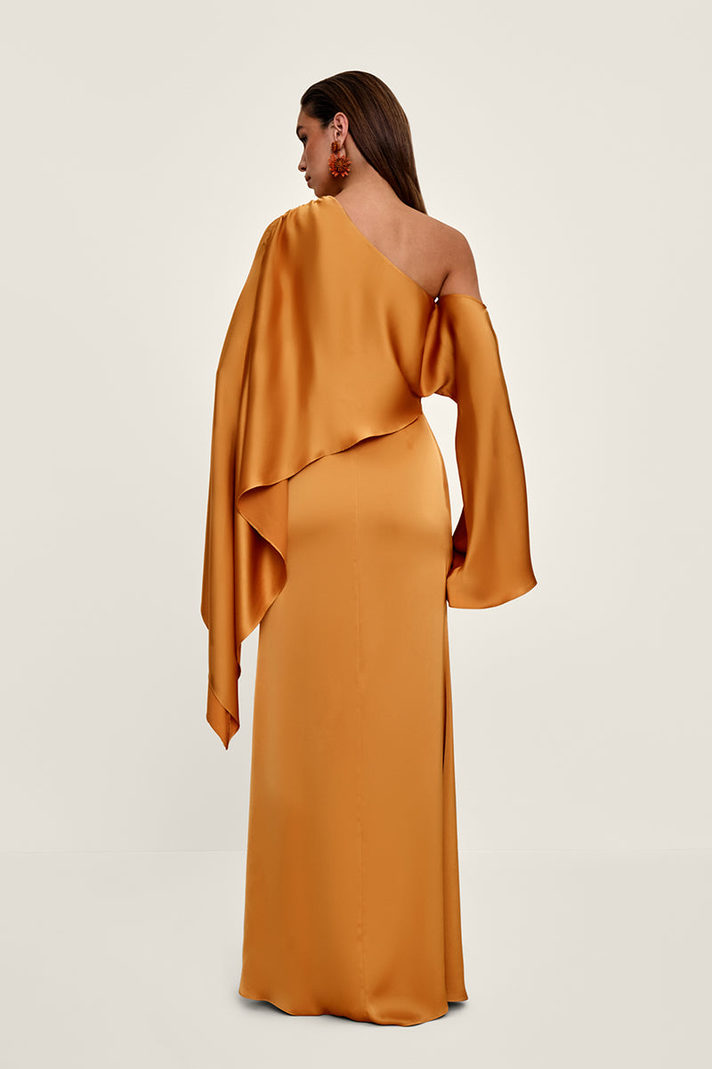 LEENA FULL LENGTH DRESS IN GOLD