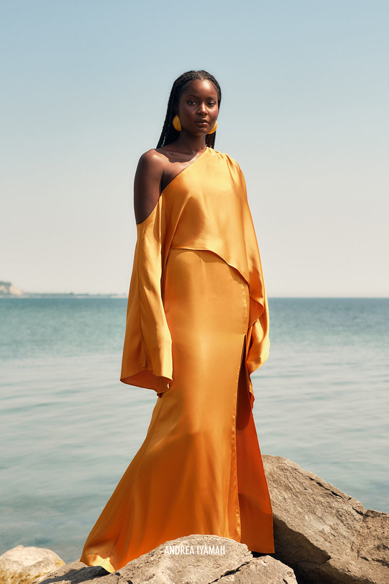 LEENA FULL LENGTH DRESS IN GOLD