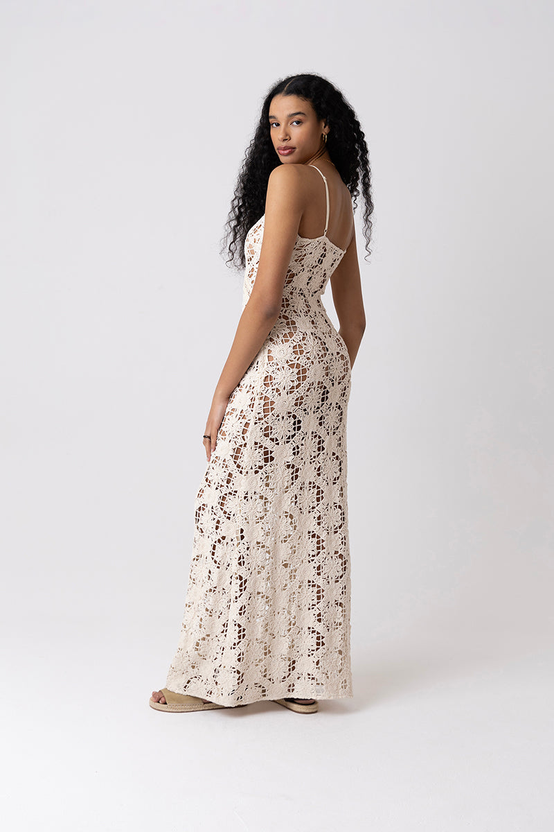 SYLVIA CROCHET SLIP DRESS