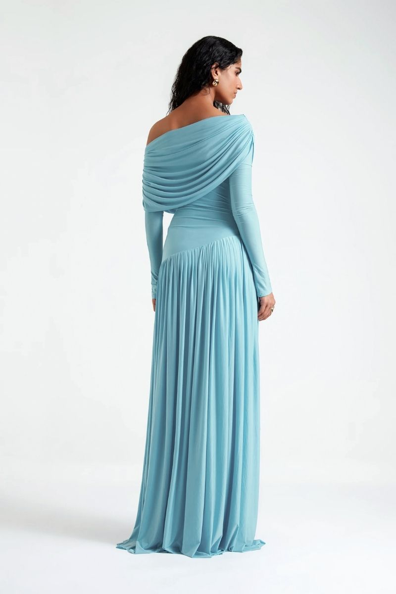 ANNIE TROPICAL BLUE GOWN