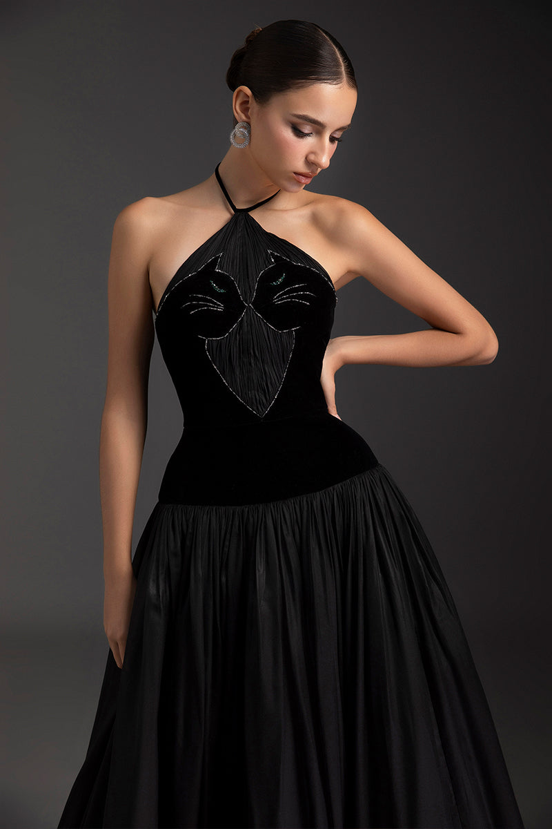 OBSIDIAN CHARM A-LINE GOWN