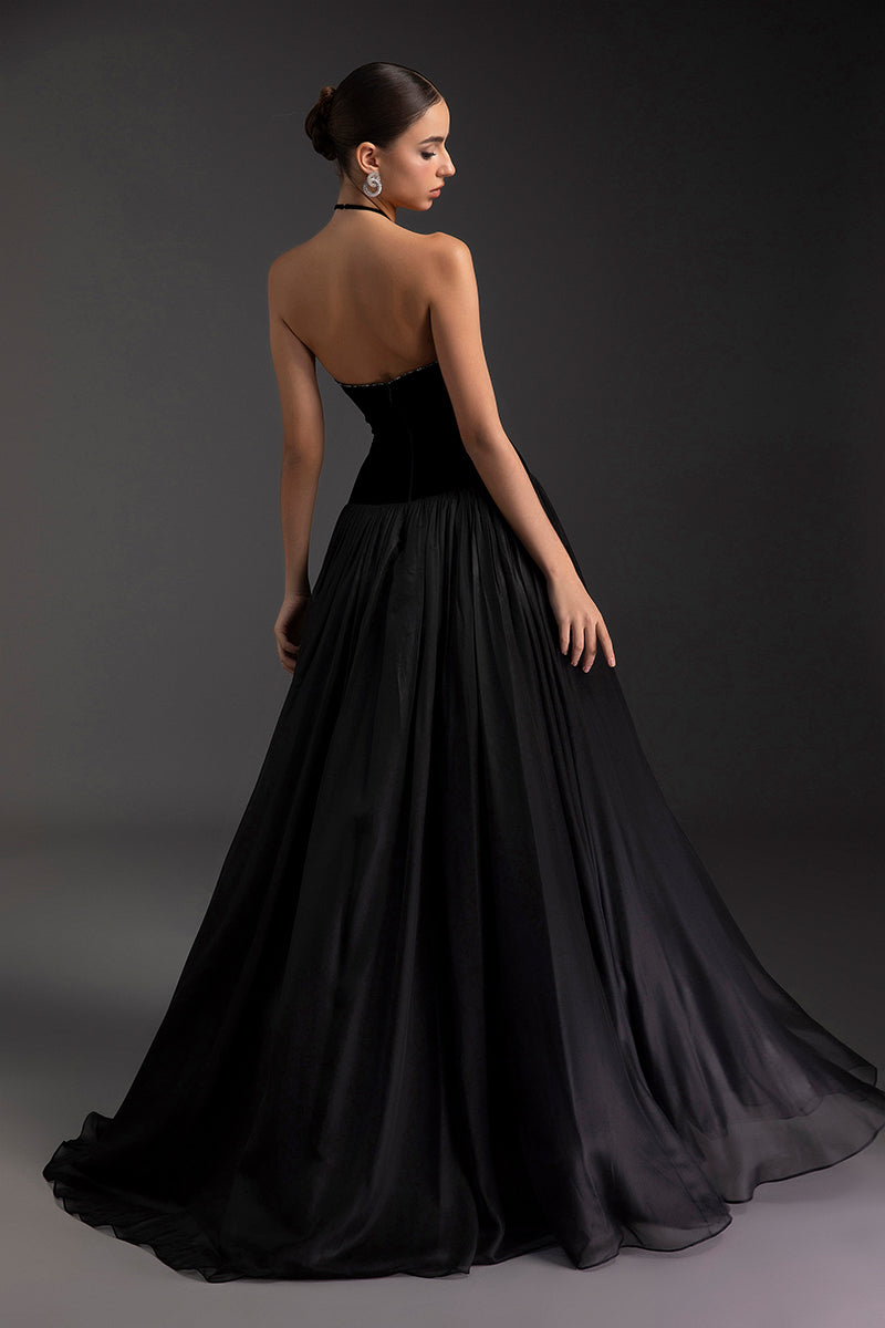 OBSIDIAN CHARM A-LINE GOWN