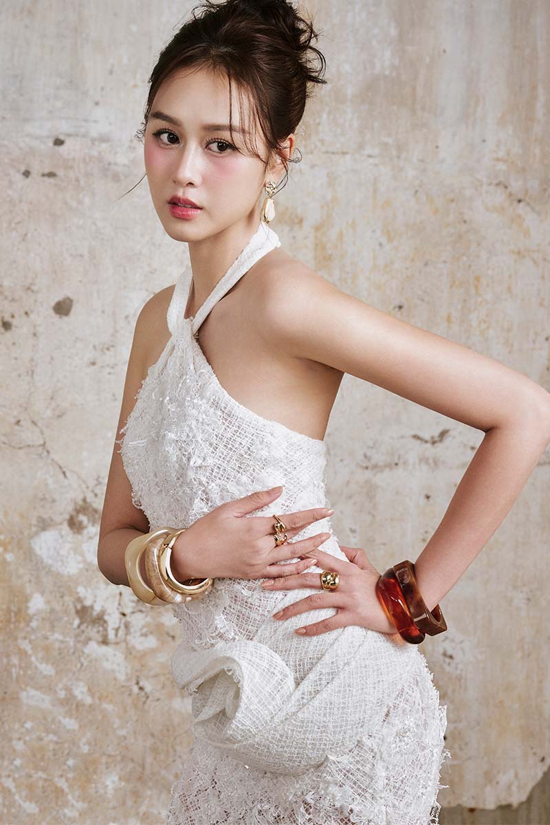 IVORY FRAME MAXI DRESS