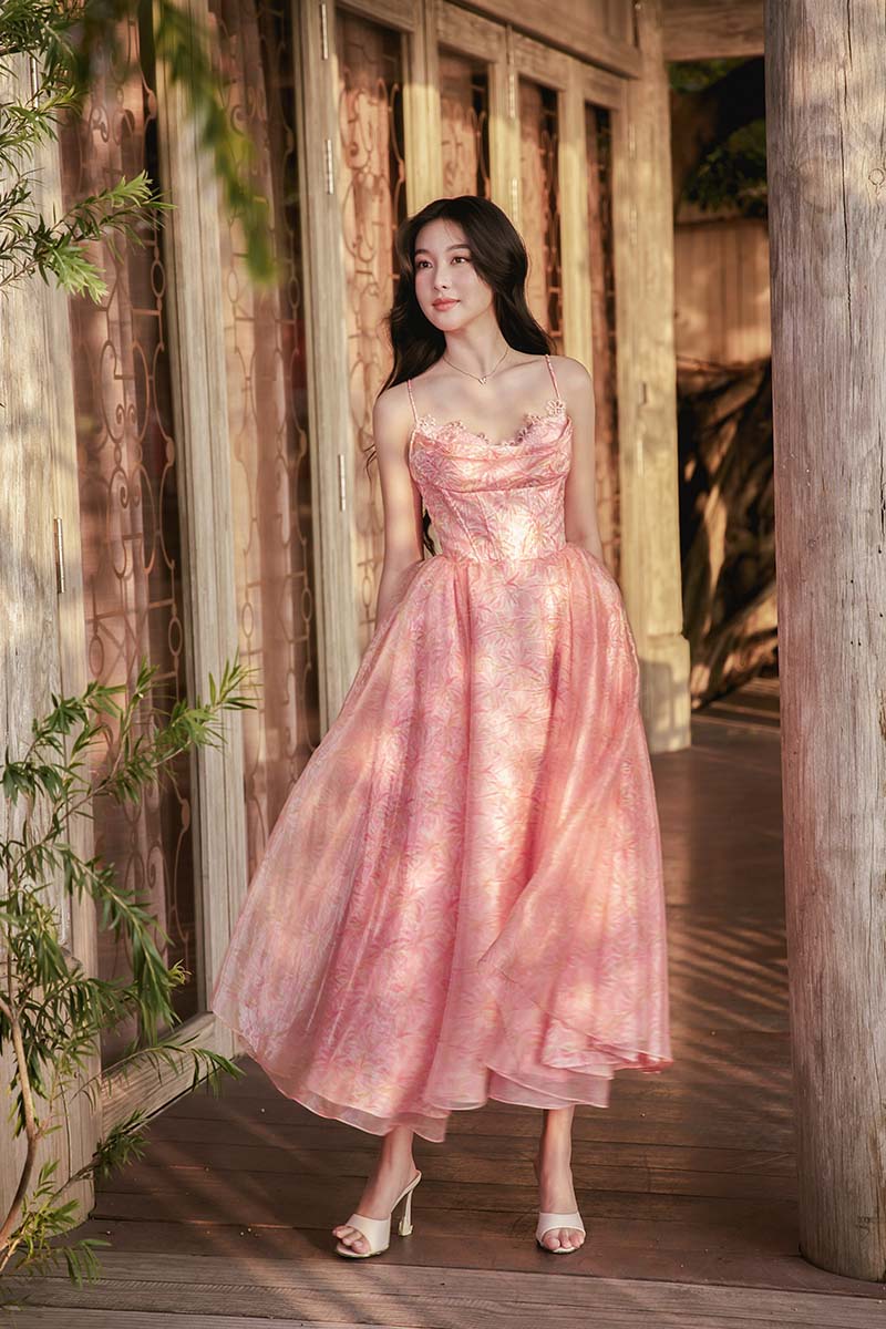 BLUSH PARADISE MIDI DRESS
