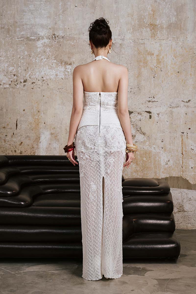 IVORY FRAME MAXI DRESS