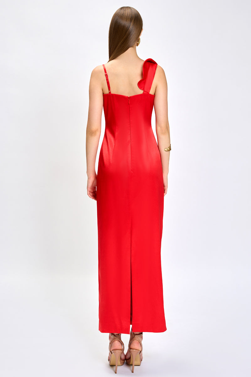 ADA ROSETTE MAXI IN RED