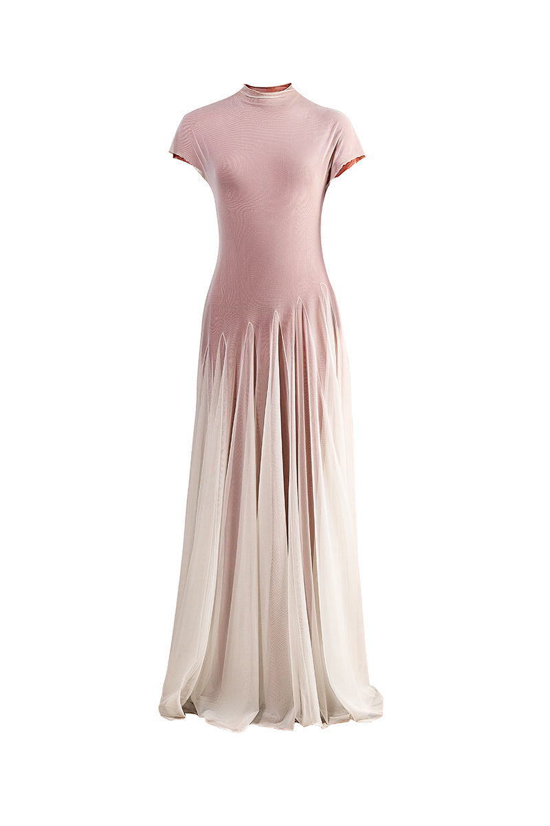 BAKLAVA DRESS IN WHITE AND ORANGE