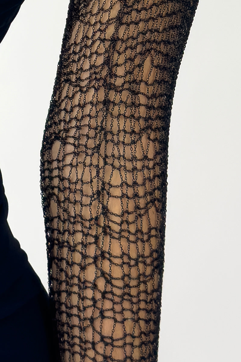 BLACK CHAIN BOLERO SHRUG