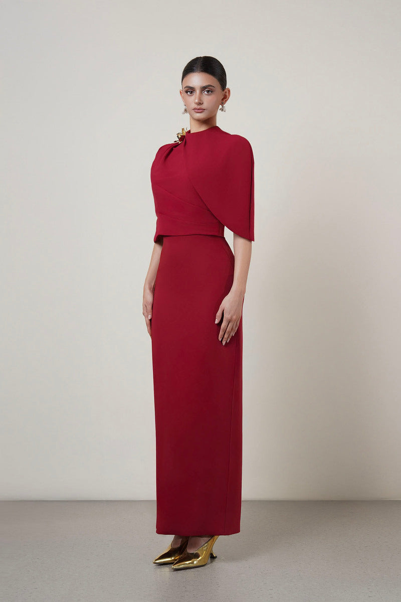 MOAZ DRESS IN RED
