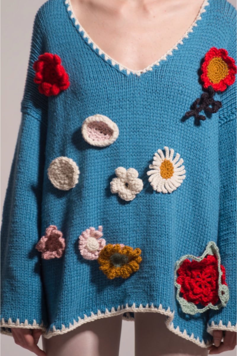FLORA CROCHET SWEATER