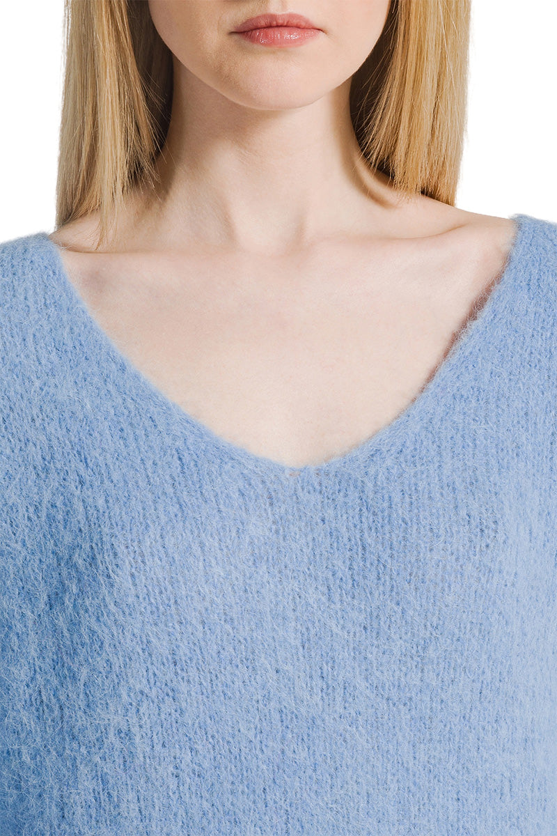 MILANA LONG SLEEVE ALPACA PULLOVER IN SKY BLUE