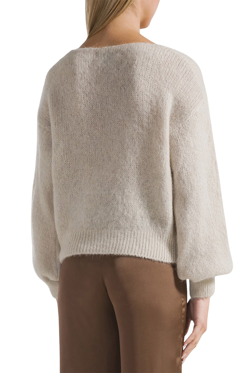 MILANA LONG SLEEVE ALPACA PULLOVER IN BEIGE