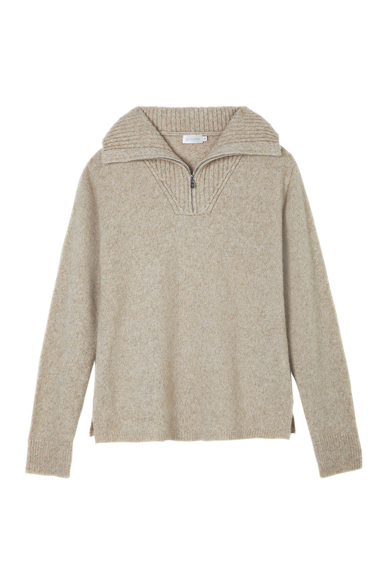 HEATHER SILK CASHMERE PULLOVER IN DUSK
