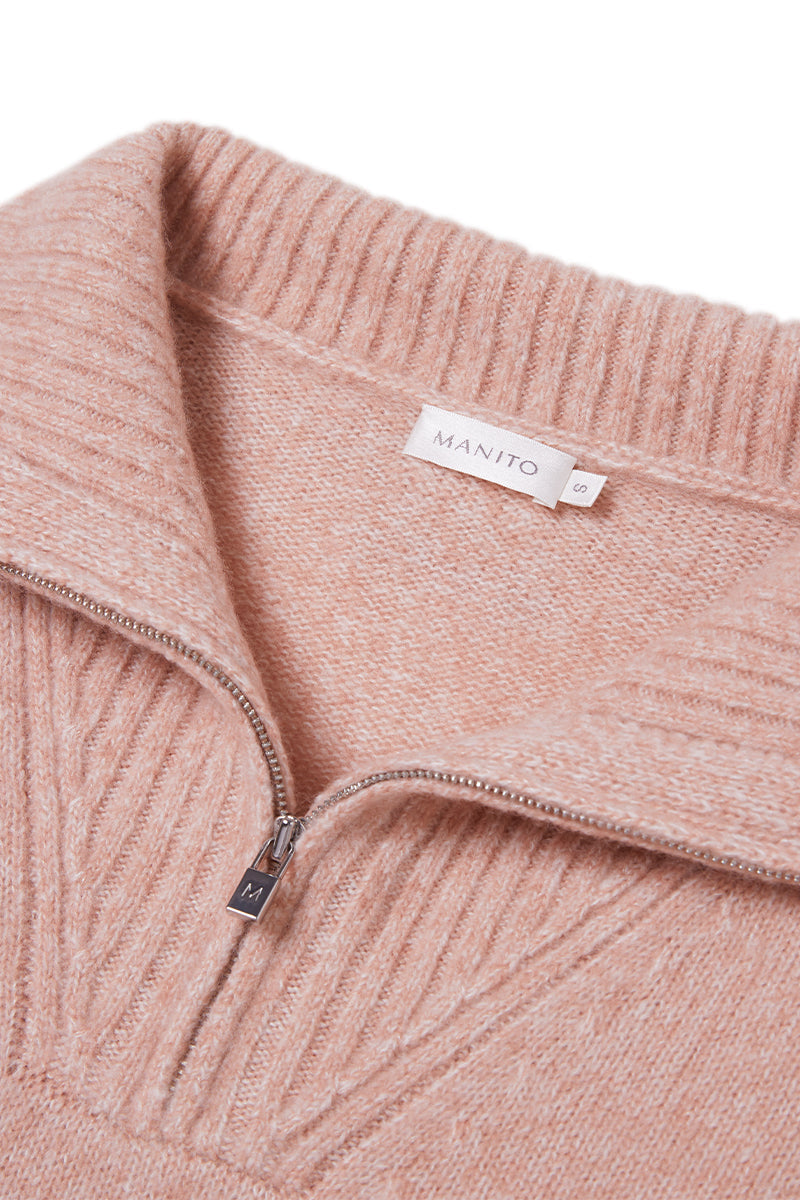 HEATHER SILK CASHMERE PULLOVER IN PINK