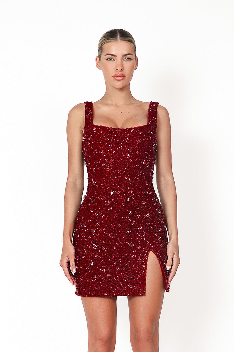 KERRI MINI DRESS IN RED
