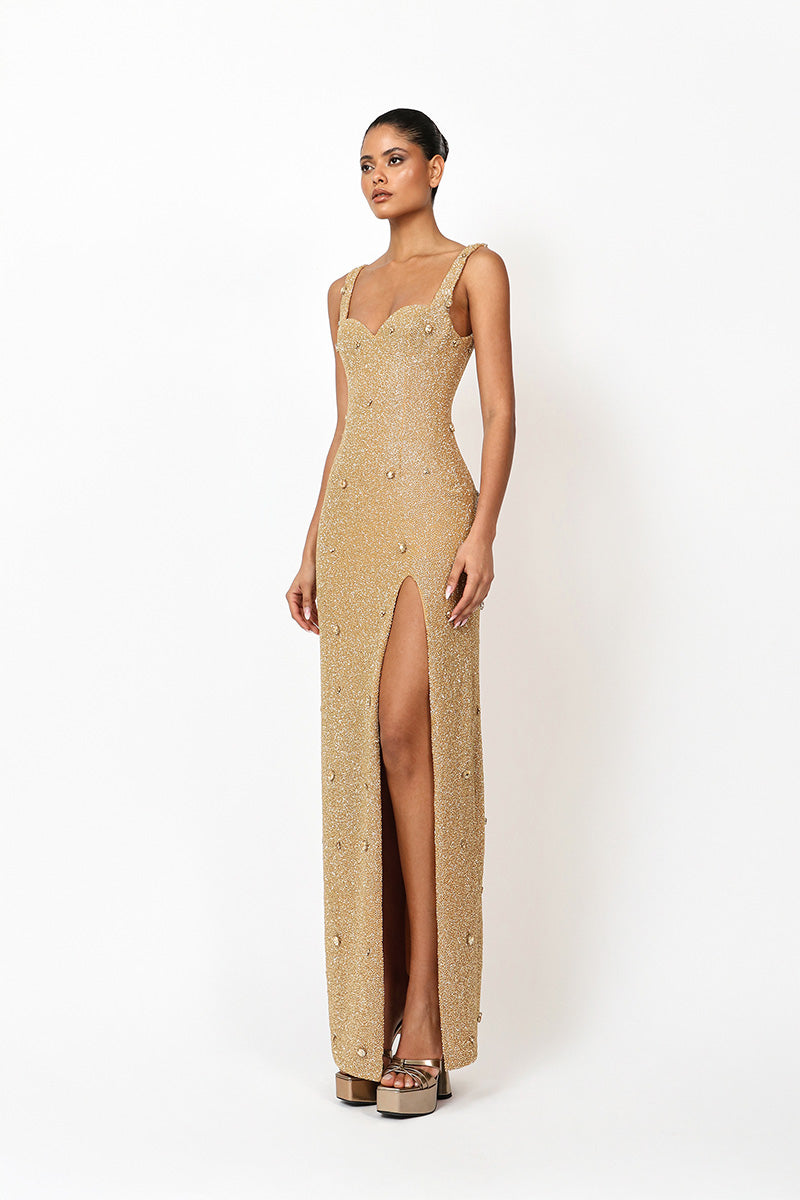 KROON MAXI DRESS IN GOLD