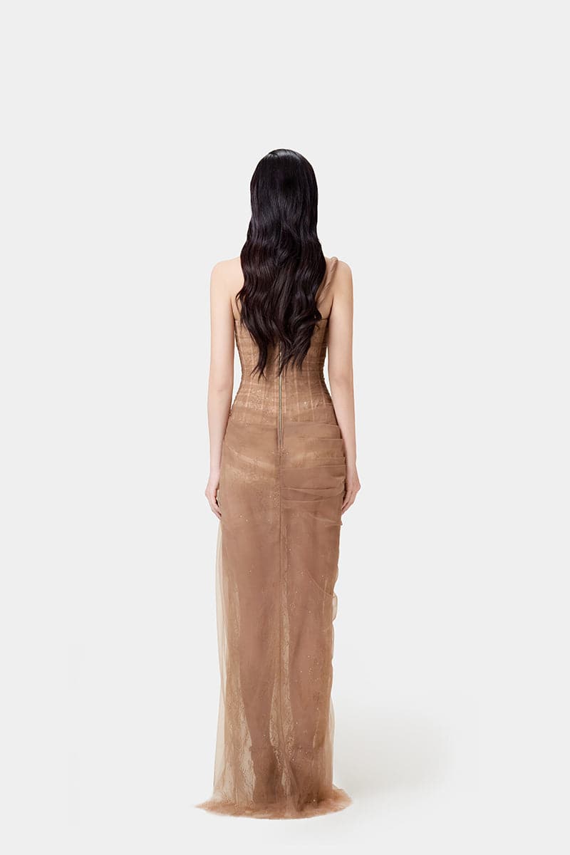 MARA DRESS IN BROWN