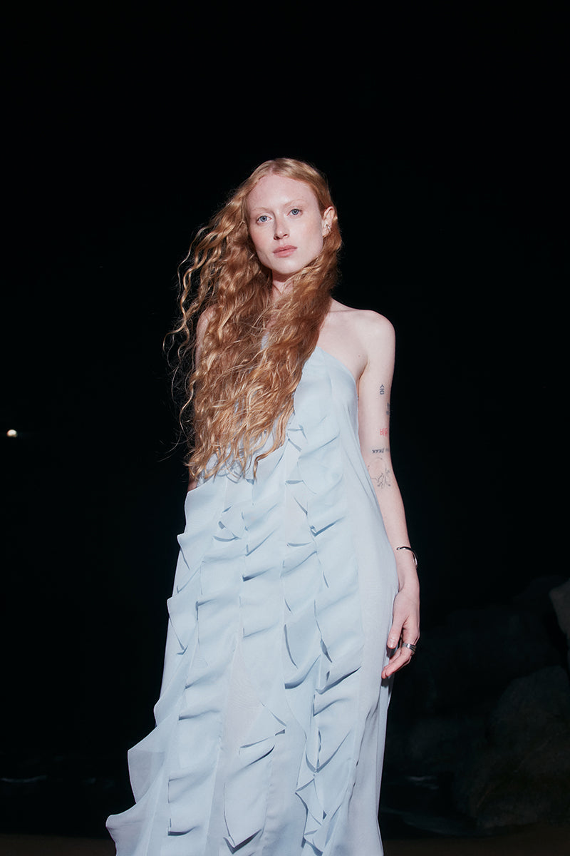 AQUA DRESS IN SKY BLUE