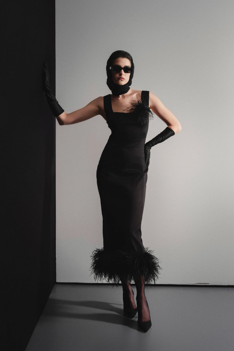 SOHO NOIR MIDI DRESS