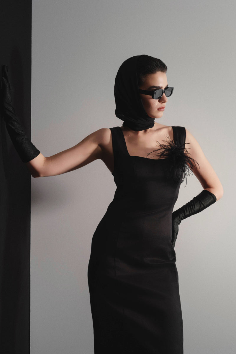 SOHO NOIR MIDI DRESS