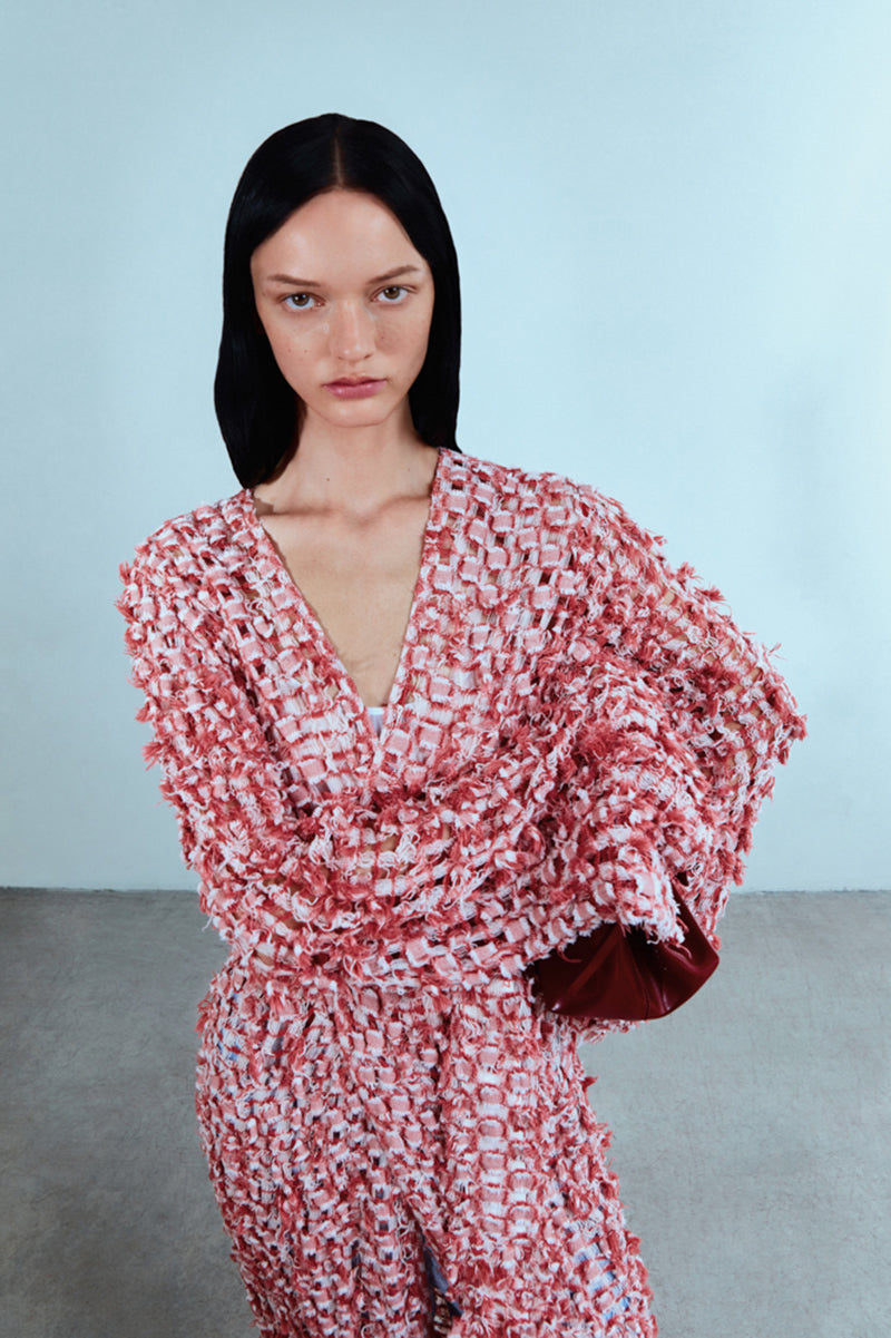 RED BLOOM CARDIGAN