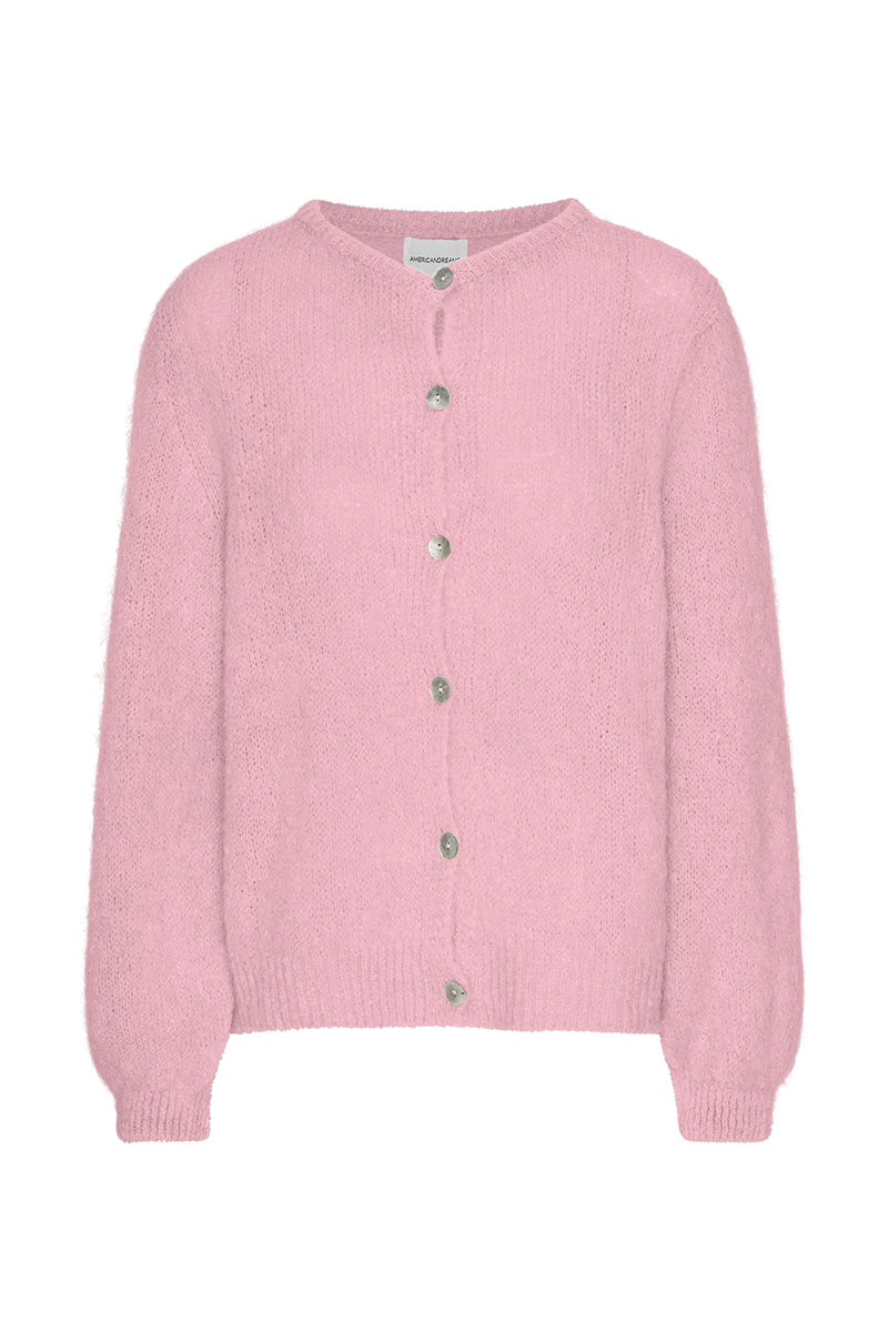 SUSAN ALPACA CARDIGAN IN SOFT BERRY
