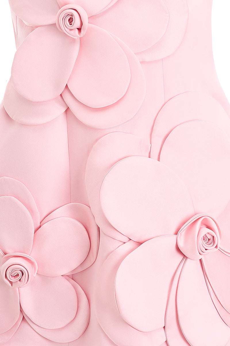 CULT MIA X HAPPY CLOTHING ANAHI FIT AND FLARE MINI DRESS IN PINK
