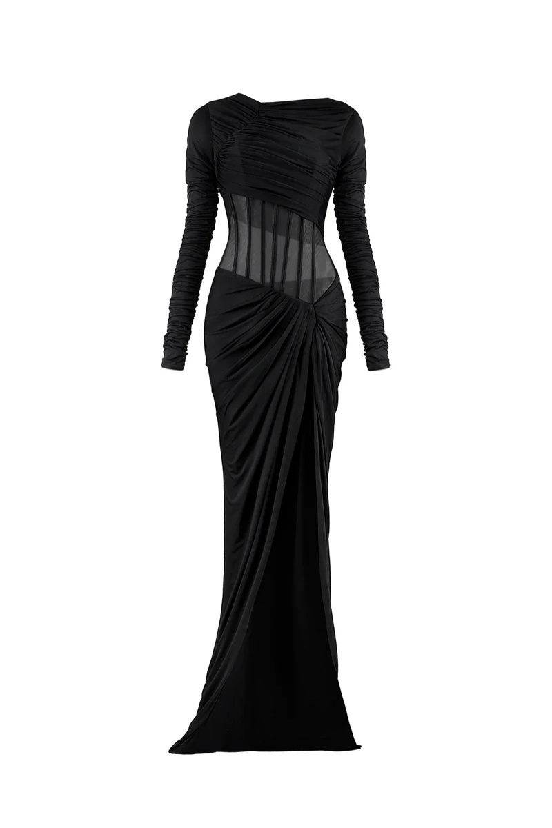 SLIT CORSET WAIST GOWN