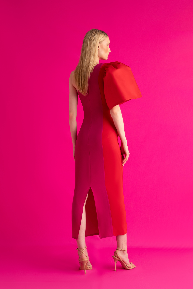 VARADERO BASIC MIDI DRESS IN PINK