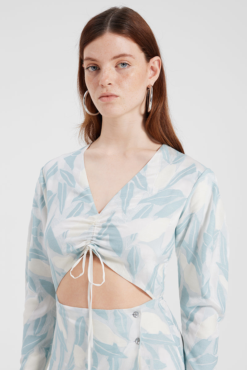 CHRISTIE CUT-OUT FLORAL DRESS