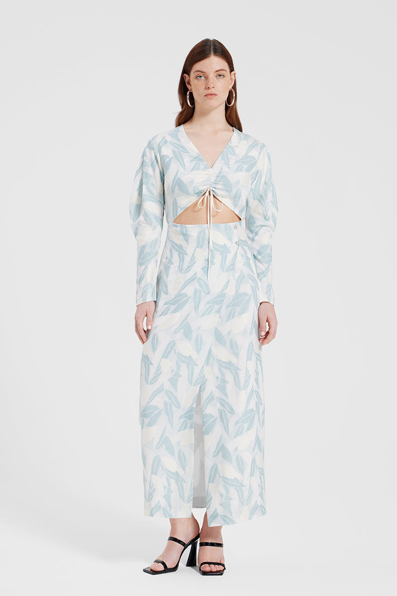 CHRISTIE CUT-OUT FLORAL DRESS