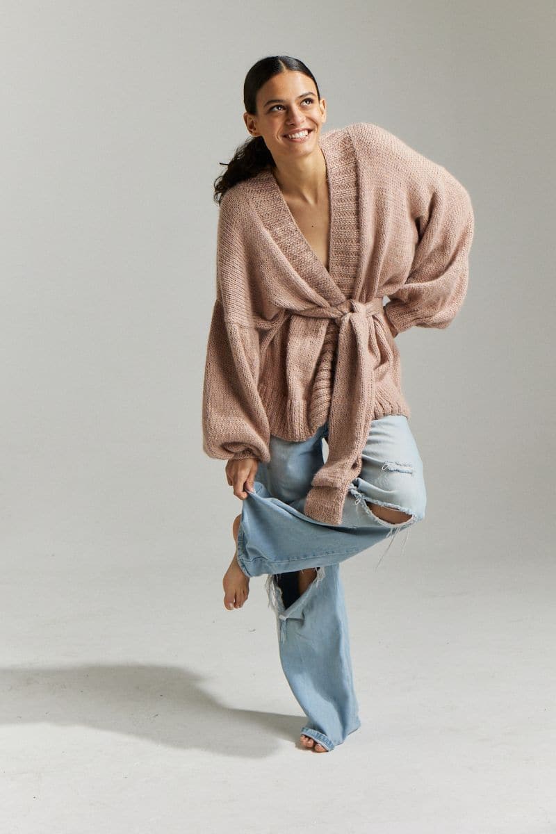 DEMOISELLE OVERSIZED BELTED CARDIGAN