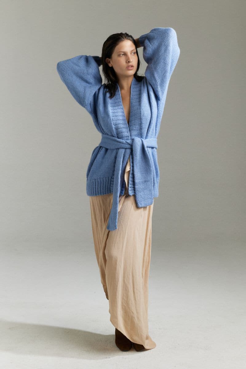 DEMOISELLE OVERSIZED BELTED CARDIGAN