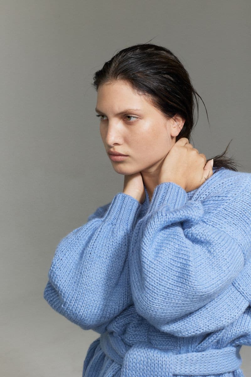 DEMOISELLE OVERSIZED BELTED CARDIGAN